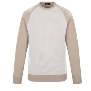 [레노마골프]25SS 남성 골조직 배색 라운드 니트  RMSRO1204-510