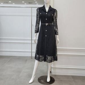 [미니멈]소매 시스루 플라워레이스원피스(MXBAWO3520B1K)_IC