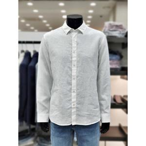 [바쏘옴므]베이직 솔리드 린넨 셔츠 WSZ1TT46AWH_DJ