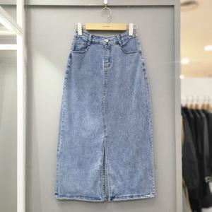 [무자크]앞트임 스판 청스커트 P3SK15