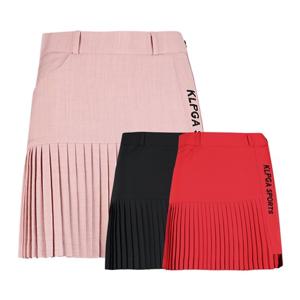 럭스골프 여성 백밴딩 주름 큐롯 스커트 BMU25M102W