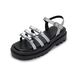 [무크]엠.무크 모니카 소가죽 캐쥬얼 샌들 실버 516523520AX