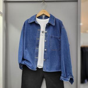 [무자크]원포켓 셔츠핏 데님자켓 P3JK14