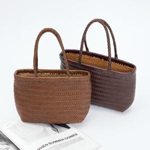 [한정수량] [커스텀에이블] 레더 위빙 토트백_T2504AG002B