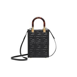 펜디 선샤인 쇼퍼 레더 미니백 블랙 8BS051AMCIF0KUR