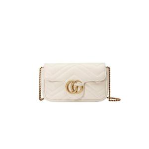 구찌 GG 마몽 마틀라세 슈퍼 미니백 화이트 476433-DTDCT-9022