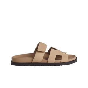 에르메스 시프레 샌들 스웨이드 고트스킨   베쥬 아흐질 H222297Z1J