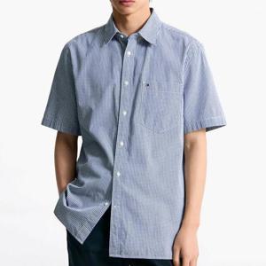 [타미힐피거 남성] 시어서커 깅엄 체크 셔츠 T12F3WSH140MT10MS