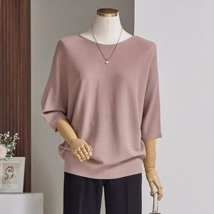 [한정수량] [커스텀에이블] 보트넥 가오리 쿨 니트_T2505KN035B