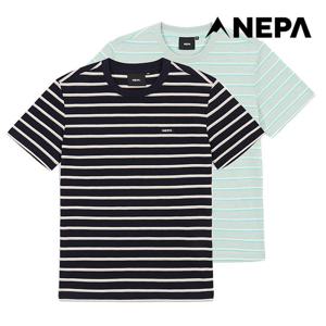 네파 공용 스트라이프 반팔 라운드 티셔츠 7KD5364