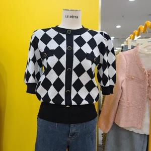 르피타 DP01 다이아 배색  반팔니트 L252USW401