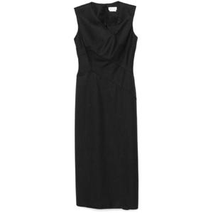 26 SS Alexander McQueen 핀스트라이프 미디 드레스 798227QJAEI TP432295278