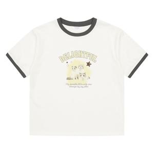 [에꼴리에] 여자 여름이월 4.5부 캣프렌즈 링거티(25B0456)