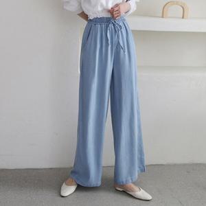 [한정수량] [플랜비컬렉션] 심플 레이온 데님 와이드 밴딩 팬츠_PD2505DP008B