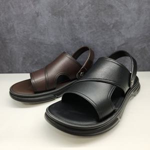 [무크]스티치 포인트 소가죽 투웨이 남성샌들 512501_YS