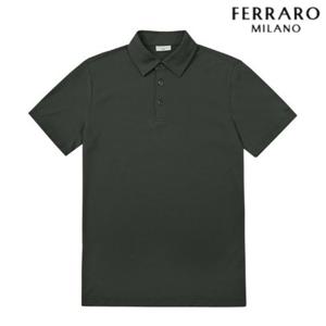 [페라로밀라노] 남성 아이스코튼 카라 반팔 티셔츠 카키 AM0DKS20926