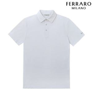 [페라로밀라노] 남성 아이스코튼 카라 반팔 티셔츠 화이트 AM0DKS20931