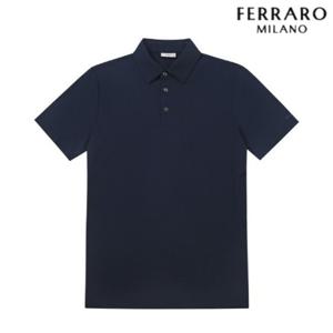 [페라로밀라노] 아이스코튼 카라 반팔 티셔츠 네이비 AM0DKS20949