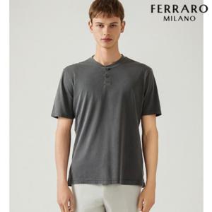 [페라로밀라노] 피그다잉 헨리넥 티셔츠 그레이 AM0EKS25234