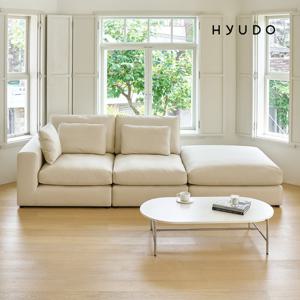 휴도 구름의 동백 모듈형 4인 가죽 소파 카우치형 (쿠션증정)