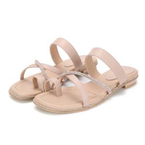 [본사운영] BABARA 양가죽 글리터 크로스 여성샌들 1cm_BBG301