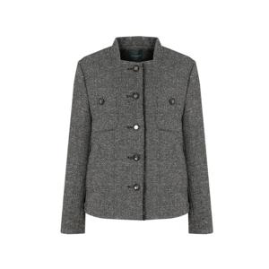 [택가 314,000원] 크로커다일레이디 울 혼방 메탈 원단 숏 자켓_CLDWJK103