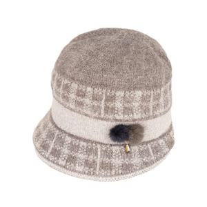 [택가 114,000원] 크로커다일레이디 체크 앙고라 니트 벙거지_CLDWH1105