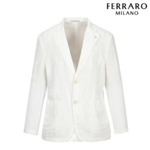 [페라로밀라노] 린넨 쓰리포켓 워싱 자켓 화이트 AM0EJK25631
