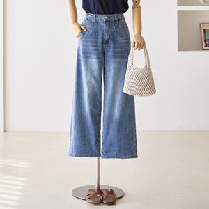 [한정수량] [커스텀에이블] [55~77]다트9부 아이스 데님 스판팬츠_T2507DP025B