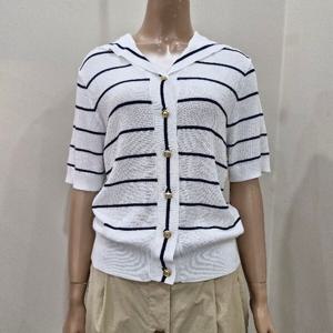 [더아이잗]더아이잗 스트라이프 세일러 칼라 가디건 IR5M1CD841