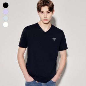 [게스(진)][에센셜] 에어로쿨 미니삼각 브이넥 반팔티셔츠(MP2K9490)