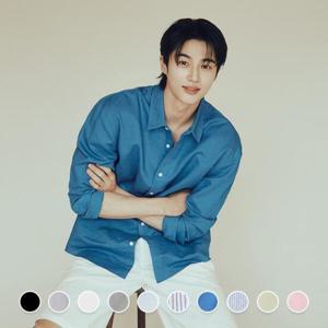 [지오다노]남성 여름 코튼/린넨 혼방 긴팔 쿨링 마 남방 셔츠 045506