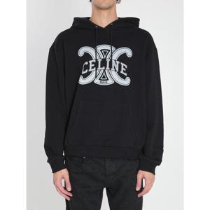 셀린느 코튼 플리스 루즈 후드 RY0JH670Q 38AW BLACK DOM