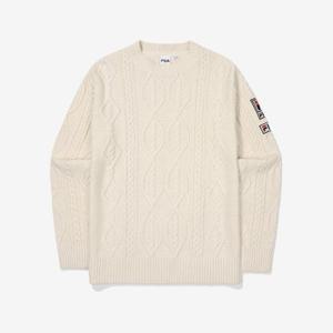 [휠라] TAG가 109,000원 유니 헤리티지 레귤러핏 케이블 스웨터(FS2STF1112X_IVY)