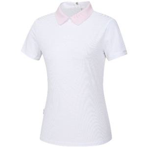 [와이드앵글]여성 CO 백 집 폴로 티셔츠 WWM24279W2