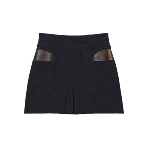 프라다 레더 포켓 플리츠 미니 스커트 P133WESOOO12I1