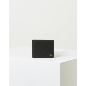 [헤지스ACC]HJWA3E580BK_블랙 가죽 음각 레터링 패턴 남성 반지갑