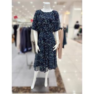 [더아이잗]플로럴 볼륨 슬리브 플레어 원피스 IR6A0OP211470_DJ