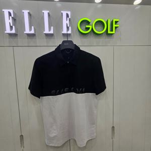 [엘르골프]남성 가로 블럭형 로고 포인트 폴로티셔츠6K35256_DJ