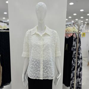 [꼼빠니아]도트 시스루 카라넥  블라우스 CAFU4-WRB120_CJ