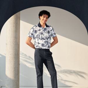 [엘르골프]남성  여름 캐주얼 바이오 워싱 일반핏 바지6K31601_D