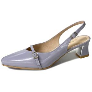 [에스콰이아(여성화)]여성화 은은한 광택과 링클 소가죽 5cm 세미블럭 장식굽 슬링백 EQEMST685