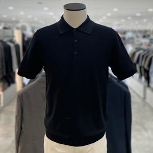 [지오지아]워셔블 카라 니트 티에리_ABF2ET1102_BK_DG