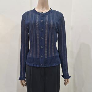 [더아이잗]더아이잗 린넨 스카시 라운드넥 가디건 IR6A1CD221