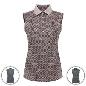 [마스터바니] 여성 서클 로고 자카드 슬리브리스 티셔츠 (421E2TSA01)