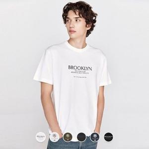 [지오다노]남자 반팔티 라운드넥 브룩클린 그래픽 프린트 티셔츠 095901