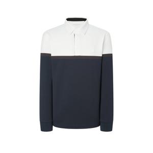 헤지스 골프 25FW 네이비 남성 컬러배색 긴팔 카라 티셔츠 HUTS5C616N3