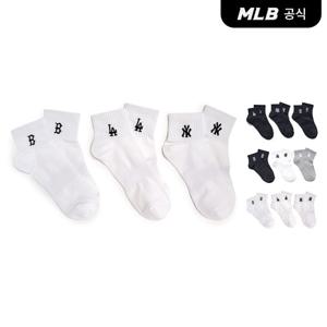 [MLB공식] 25N 공용 스몰 로고 발목 양말 3족세트 (3 COLOR) 3ASOLS15N