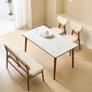 CZ2413 세라믹 4인용 원목 벤치 식탁세트 1400 1color