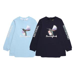 [내셔널지오그래픽키즈]N201KSW050 허밍버드 자수 전사 긴팔티 2 종택 1